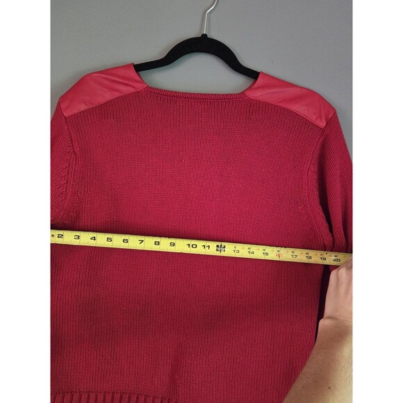 Maurice Sasson Women’s Leather Knit Cotton Jacket Sz XL Y2K 00s Edgy Streetwear - Picture 11 of 12